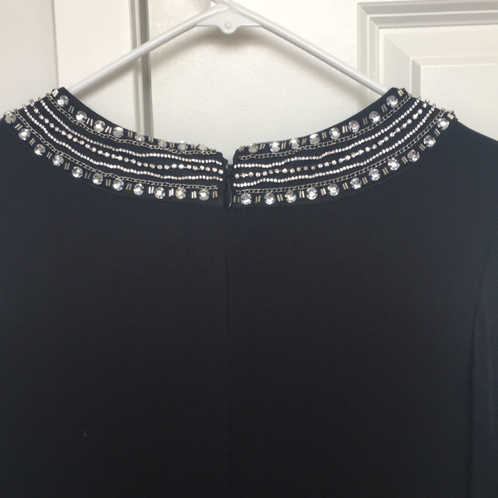 Bebe Black Dress with Embellishments, Size Small - Picture 6 of 8